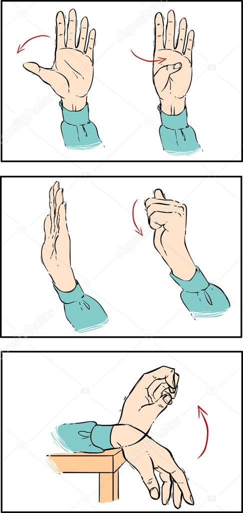 vector illustration of a hand exercise