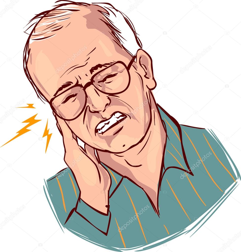 vector illustration of a earache