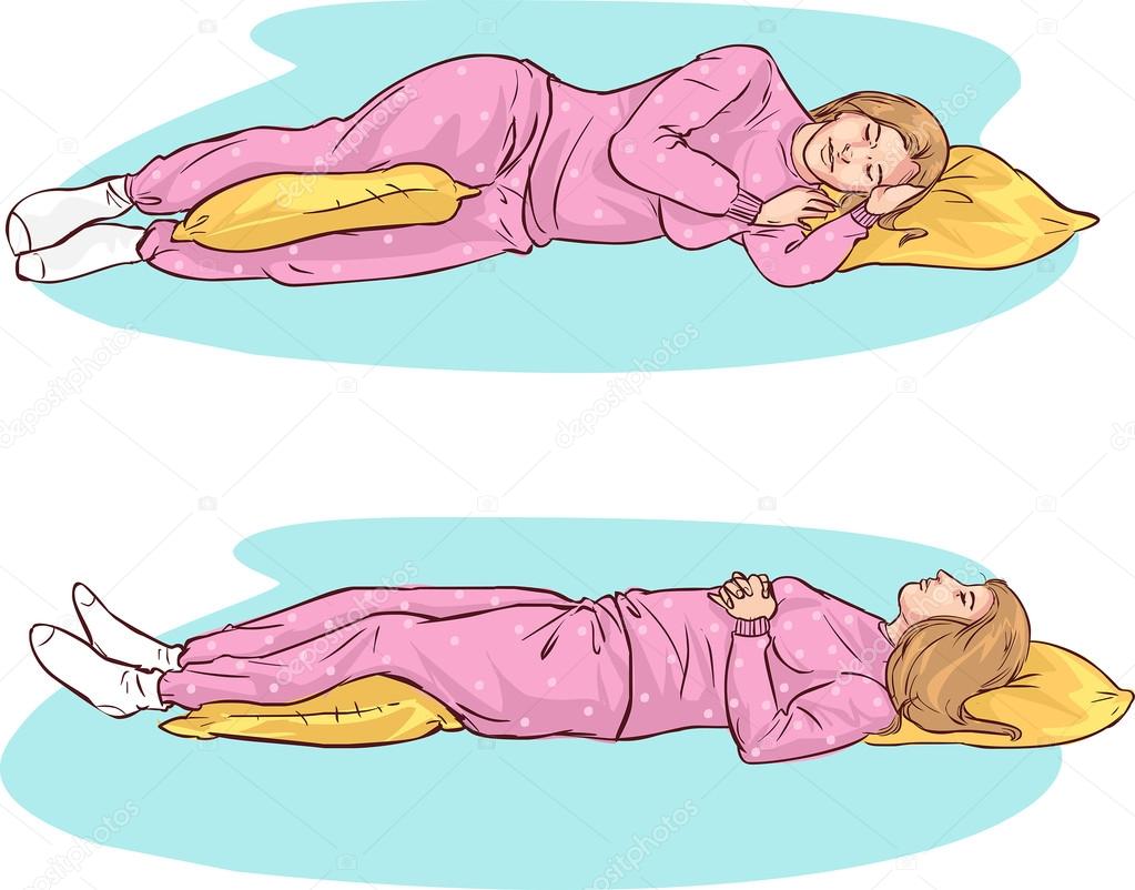 vector illustration of a sleeping positions