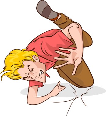 cartoon falling man clipart