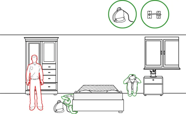 Métodos de protecção contra terramotos —  Vetores de Stock