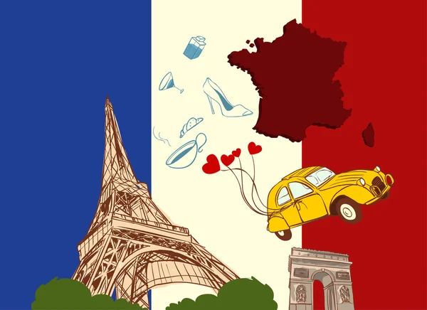 Vector illustration of a france — Stock Vector