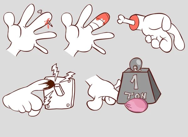 Hand olyckor illustration — Stock vektor