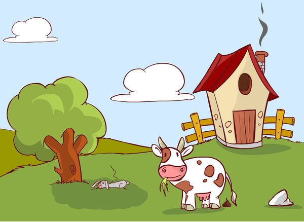 vector illustration of a carbon cycle