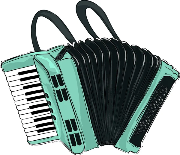 Vectorillustratie van een accordeon illustratie — Stockvector