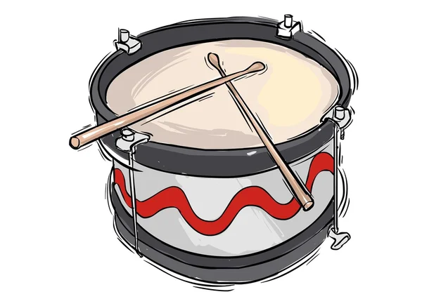 Vektor-Illustration einer Snare Drum — Stockvektor