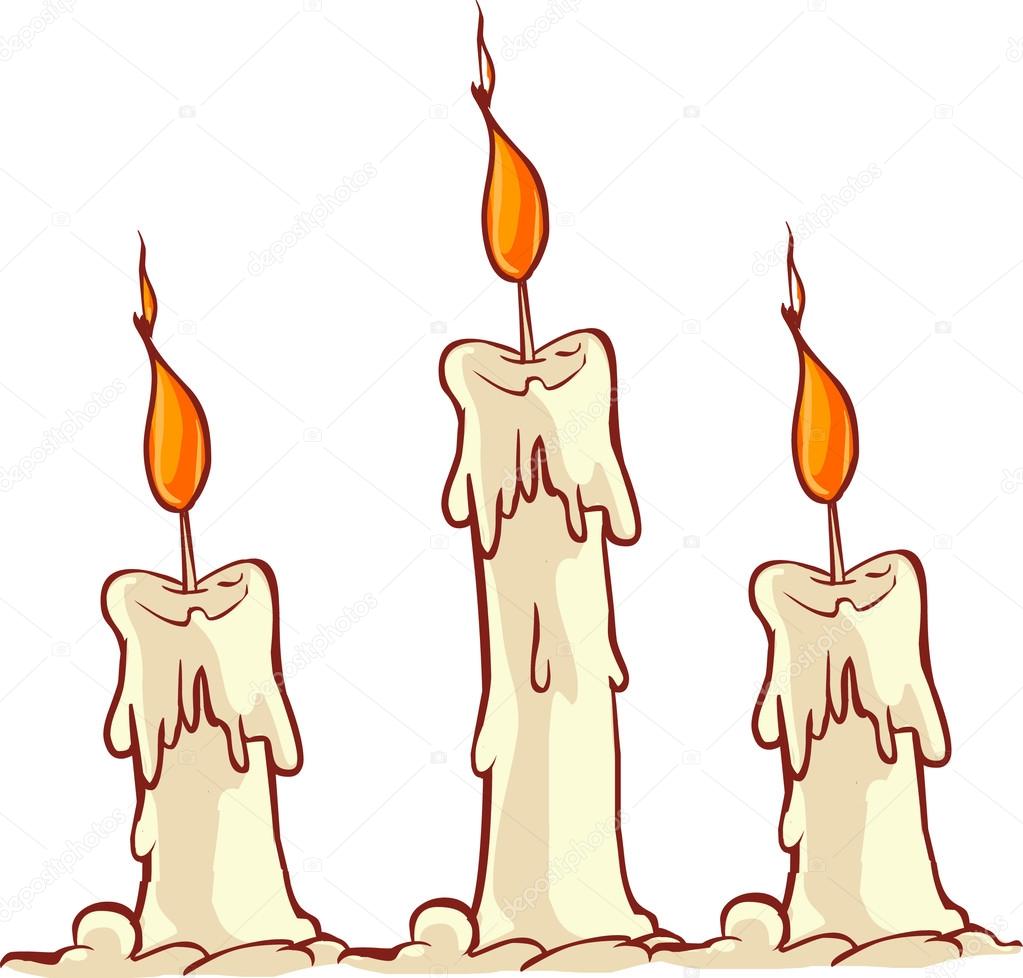 Cartoon burning candle Stock Vector by ©corbacserdar.gmail.com 95599274, image size:1023x978