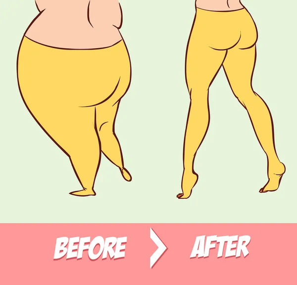 Ilustração dos dois tipos diferentes de corpo —  Vetores de Stock