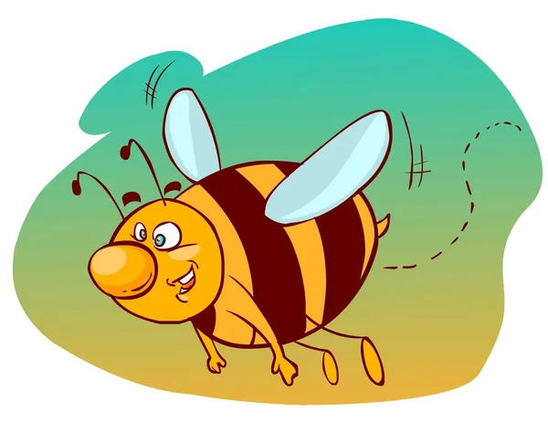 Vector illustration of a cartoon bee — Stock Vector