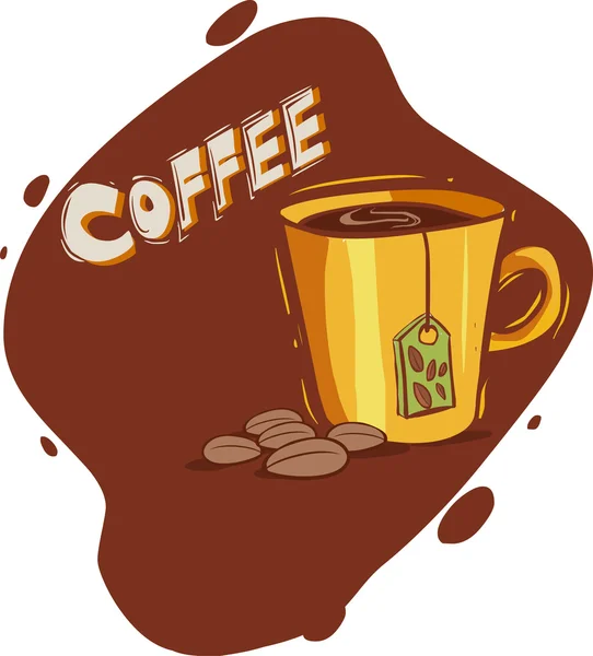 Uma xícara de ilustração de café — Vetor de Stock