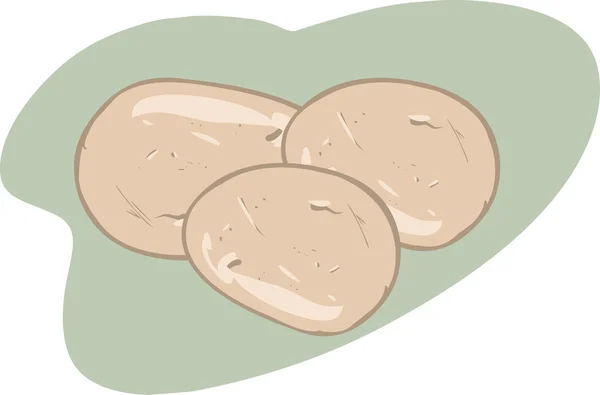 Illustration isolierter Kartoffeln auf weißem Hintergrund — Stockvektor