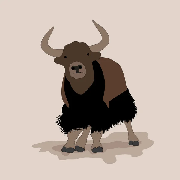 Musk ox góry yak Mountain bull — Wektor stockowy