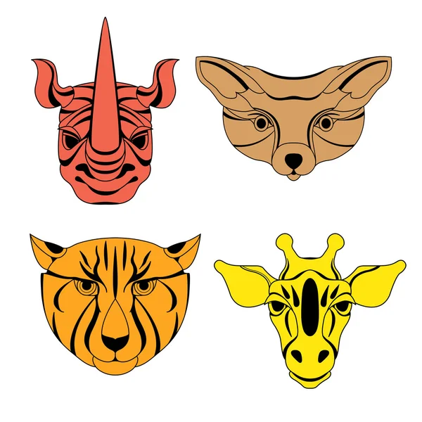 Set de animales salvajes — Vector de stock