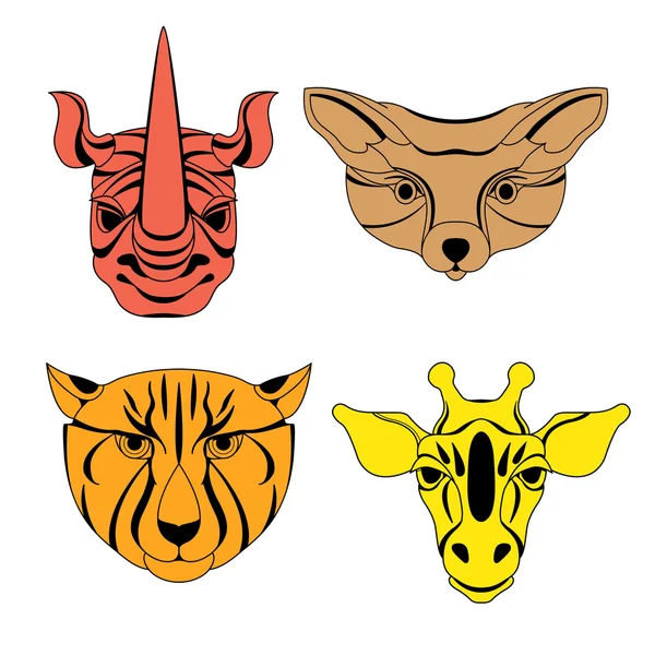 Wild animals set — Stockový vektor