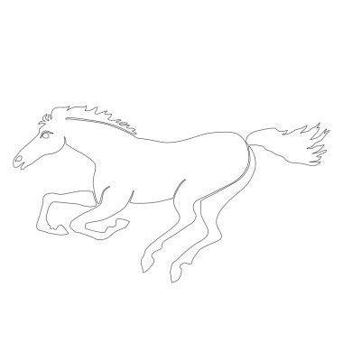 at çalışan siluet