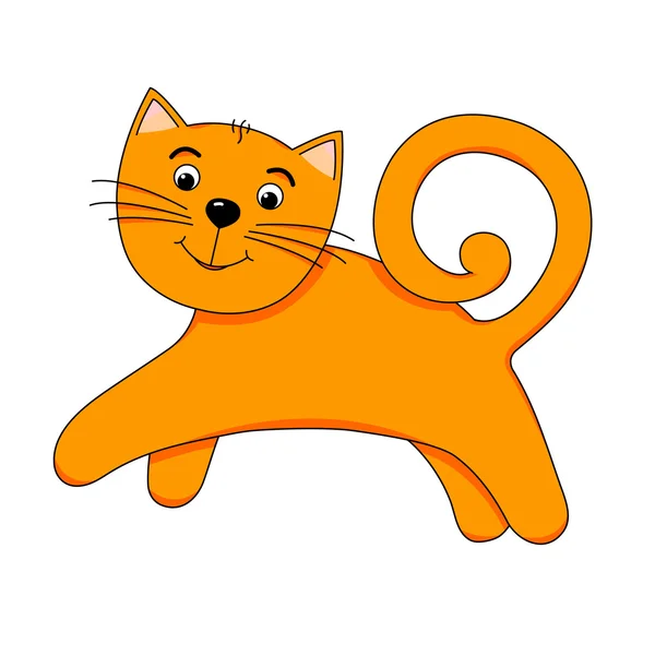 Cheerful orange cat — Stock Vector