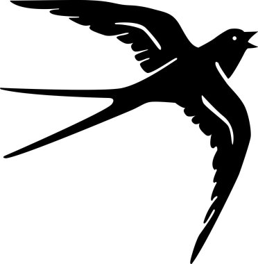 kuş siluet siyah yutmak