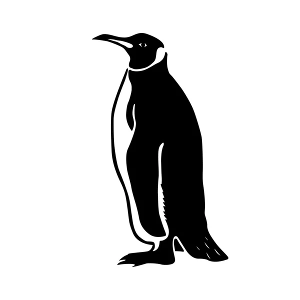 Illustrazione vettoriale pinguino nero — Vettoriale Stock