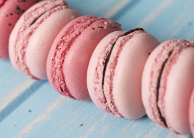 Yumuşak pembe Macarons