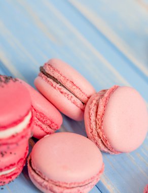 Yumuşak pembe Macarons