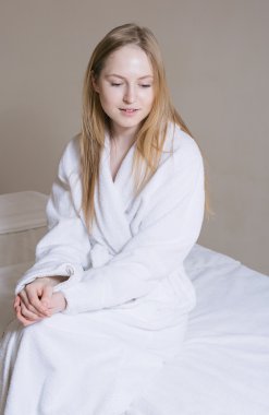 Kadın. Güzel kız banyo mükemmel cilt sonra. Cilt Bakımı. Genç cilt