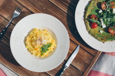 Yulaf lapası rustik ahşap tablo