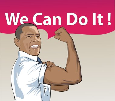  Başkan Barack Obama illüstrasyon