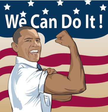 President Obama into a the American flag