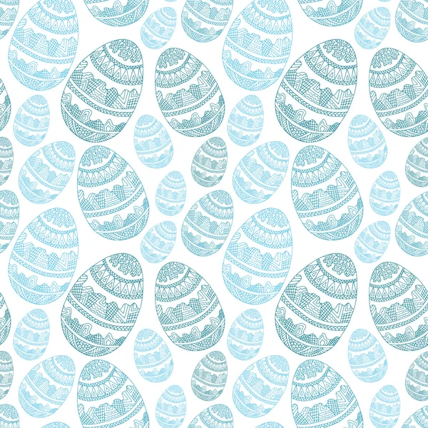 Jaja niebieskie światło Zentangle wzór — Wektor stockowy