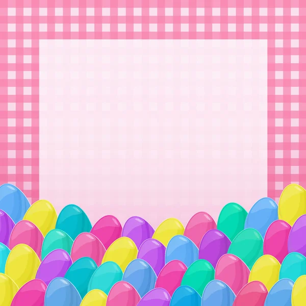 Huevos de Pascua marco de dibujos animados estilo servilleta colorido 2 — Vector de stock