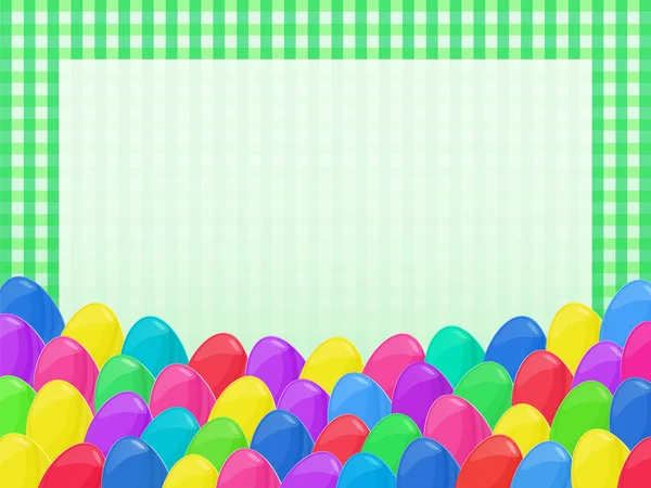 Huevos de Pascua marco de dibujos animados estilo servilleta colorido 3 — Vector de stock