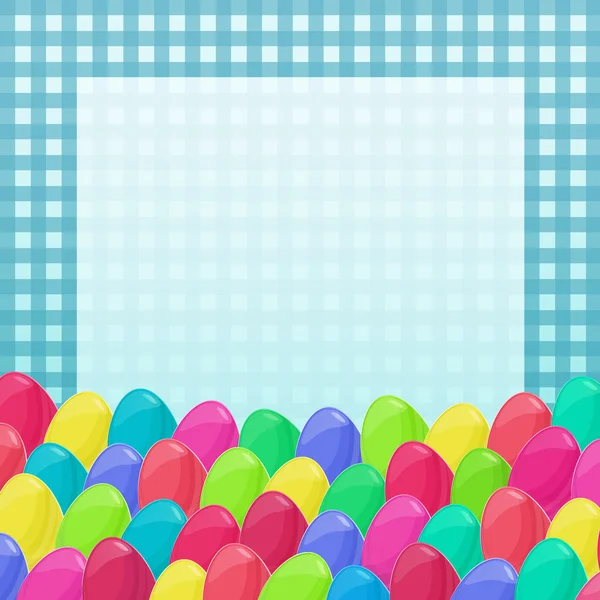 Huevos de Pascua marco de dibujos animados estilo servilleta colorido 1 — Vector de stock