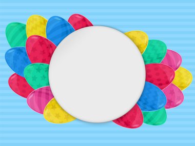 Paskalya yumurta çerçeve karikatür tarzı renkli 1