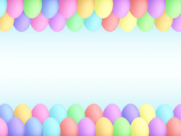 Oeufs de Pâques fond réaliste pastel coloré 4 — Image vectorielle