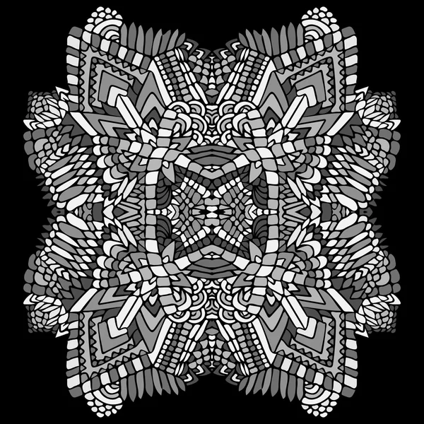 Zentangle ronde Object grijs 2 — Stockvector