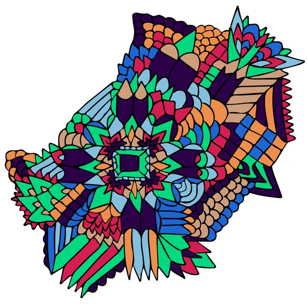 Elementy Zentangle rysunek prosty kolorowy 2 — Wektor stockowy