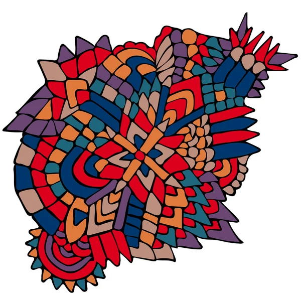 Zentangle elementen figuur eenvoudige kleurrijke 3 — Stockvector