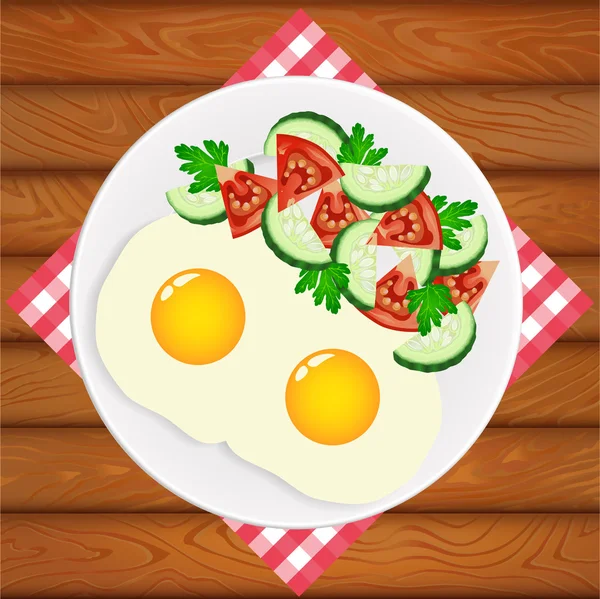 아침 식사 계란 샐러드 — 스톡 벡터