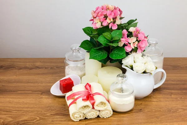 Bad accessoires. Artikelen voor persoonlijke hygiëne. — Stockfoto