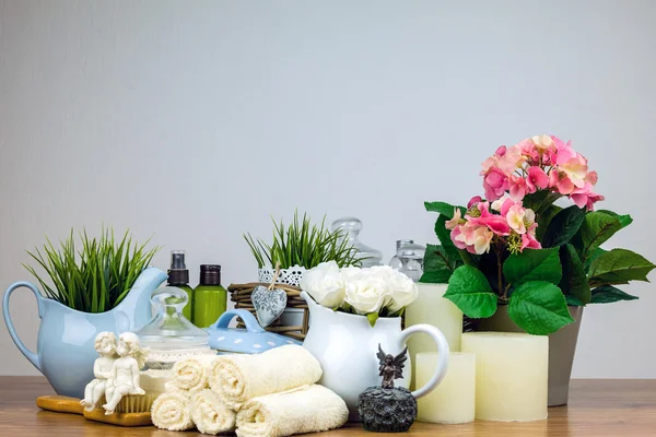 Bad accessoires. Artikelen voor persoonlijke hygiëne. — Stockfoto