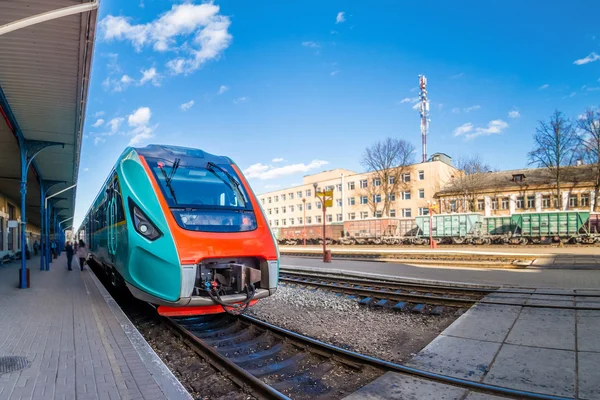 Träna på stationen. — Stockfoto