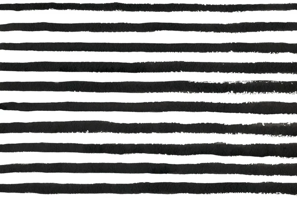 Akvarel černým pruhem grungeové vzorec. — Stock fotografie