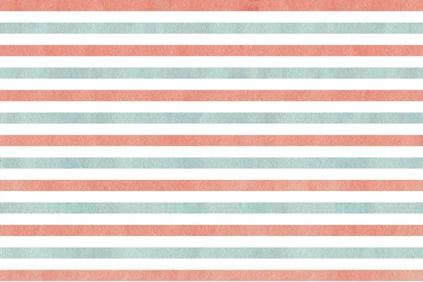 Watercolor pink and blue striped background. — Stock Photo, Image