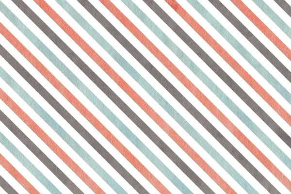 Watercolor pink, blue and grey striped background. — Stock Photo, Image