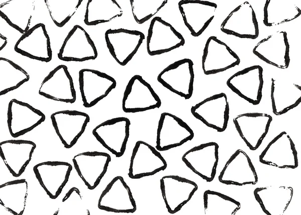 Grunge trojúhelníkový vzorek černých tahů. — Stock fotografie
