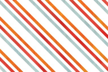 Suluboya turuncu, mavi ve kırmızı çizgili arka plan.