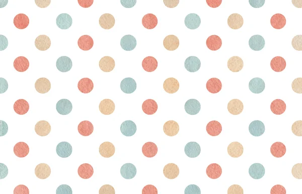 Watercolor pink, beige and blue polka dot background. — Stock Photo, Image