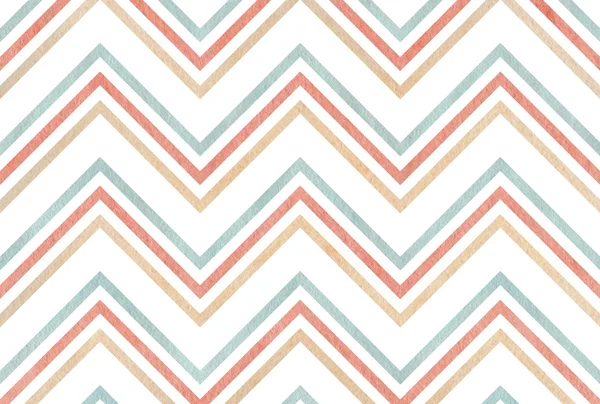 Watercolor pink, beige and blue stripes background, chevron. — Stock Photo, Image