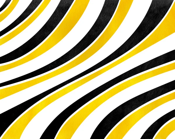 Watercolor black and yellow striped background.