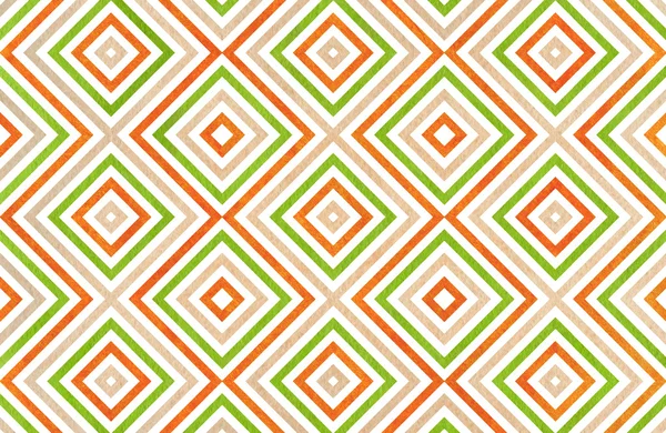 Geometrische patroon in beige, oranje en groene kleuren. — Stockfoto